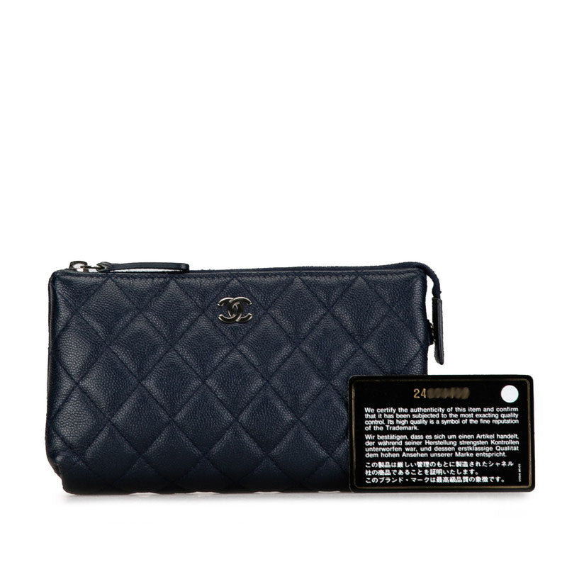 Chanel Leather Coco Mark Cosmetic Pouch