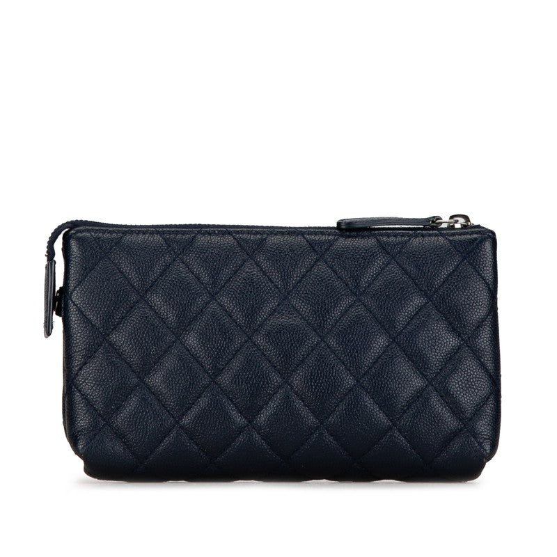 Chanel Leather Coco Mark Cosmetic Pouch