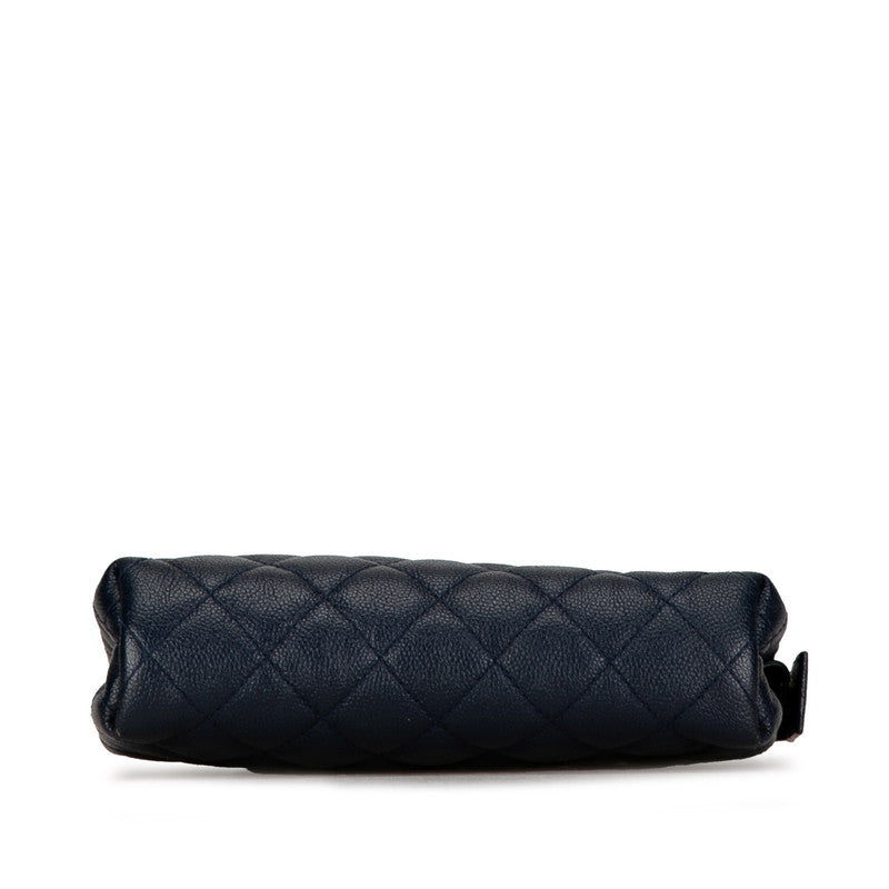 Chanel Leather Coco Mark Cosmetic Pouch