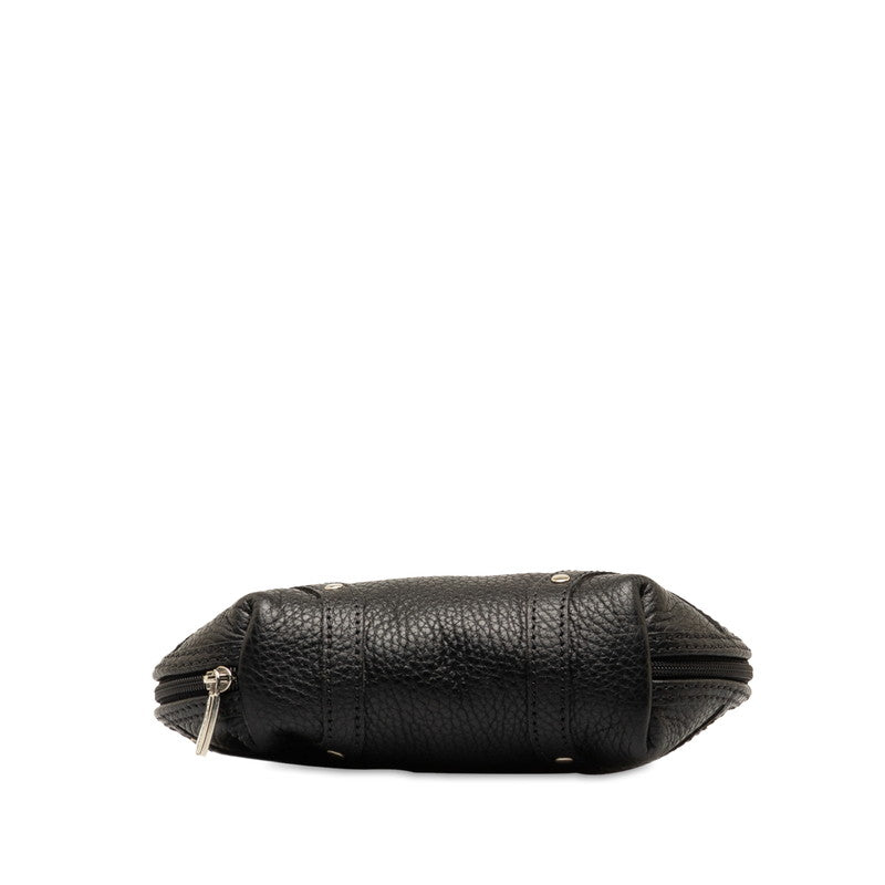 Burberry Leather Cosmetic Pouch Black