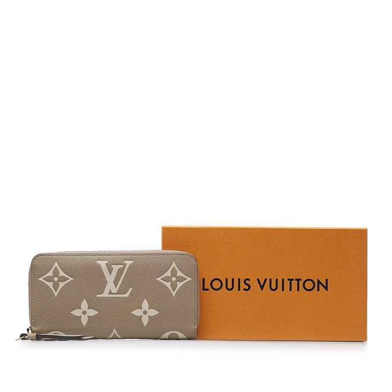 Louis Vuitton Monogram Empreinte Zippy Wallet M69794 Beige Leather in Very Good Condition