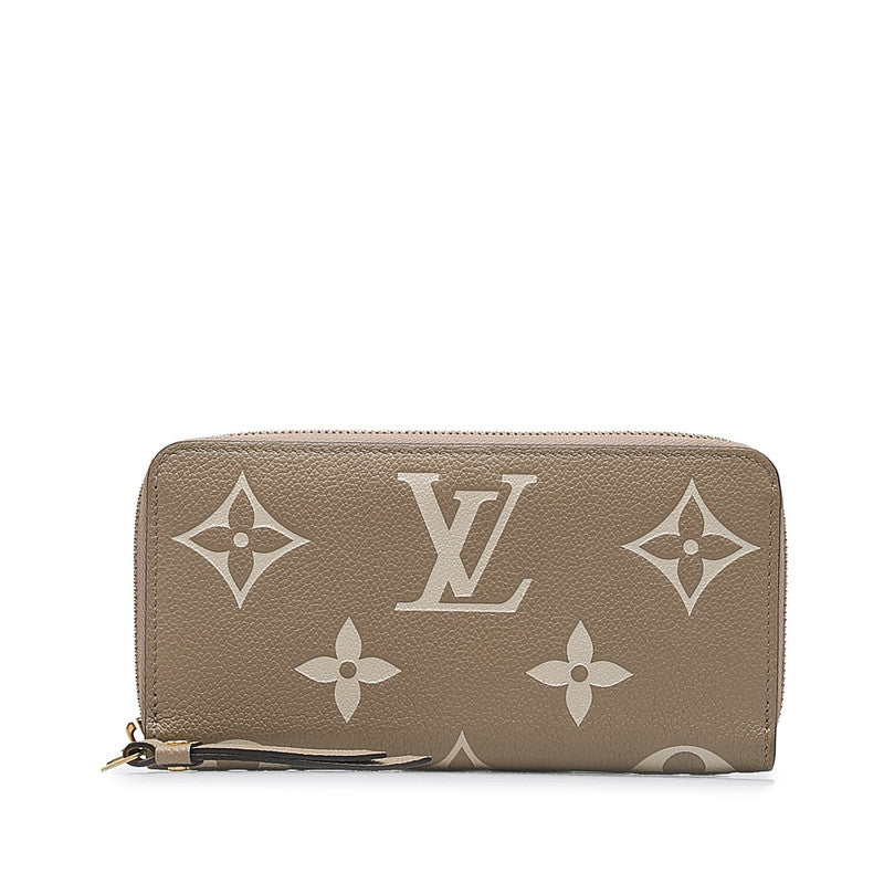 Louis Vuitton Monogram Empreinte Zippy Wallet M69794 Beige Leather