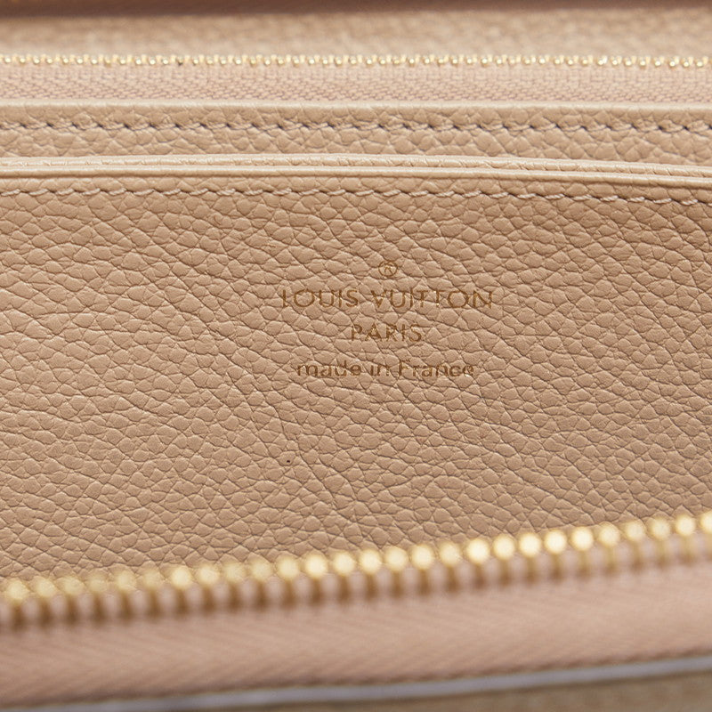 Louis Vuitton Monogram Empreinte Zippy Wallet M69794 Beige Leather in Very Good Condition