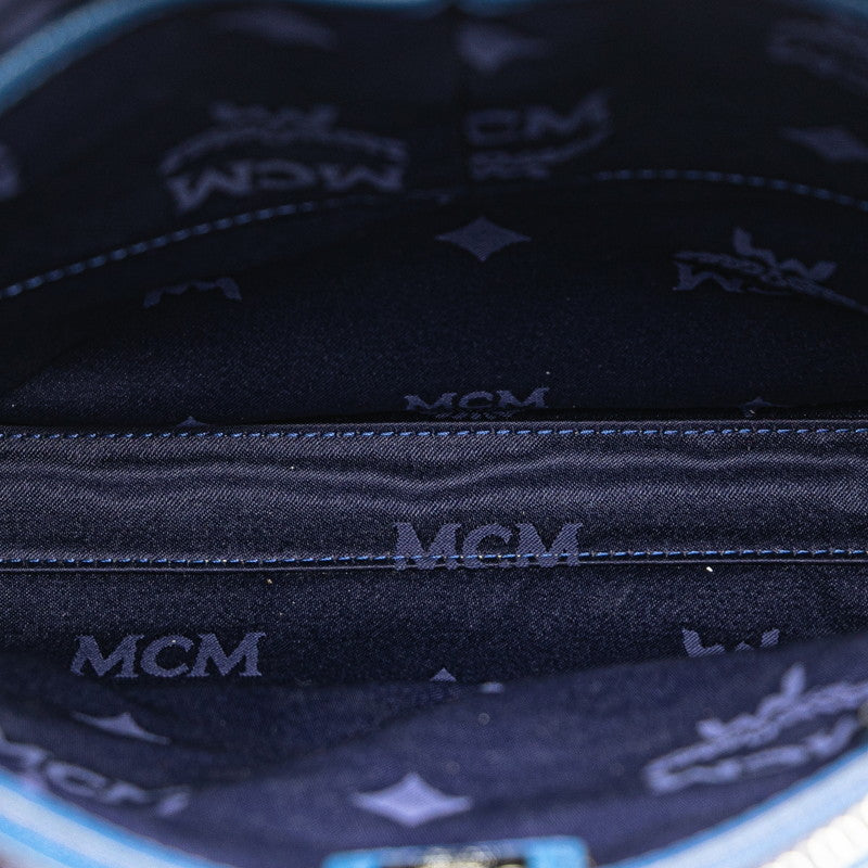 MCM Leather Logo Shoulder Bag