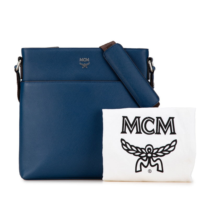 MCM Leather Logo Shoulder Bag