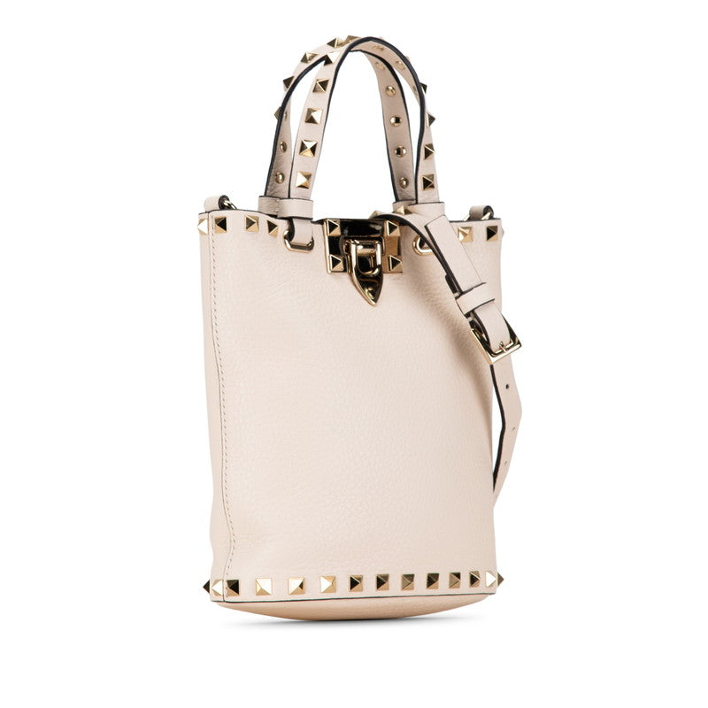 Valentino Rockstuds Mini Leather Tote Bag