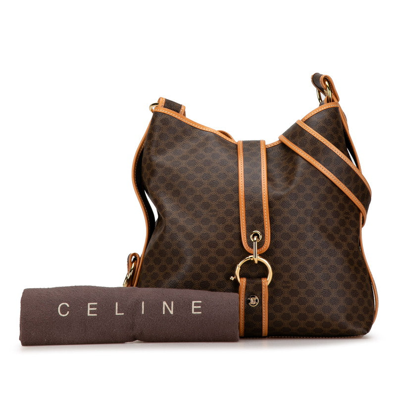 Celine Macadam Brown PVC Leather Shoulder Bag