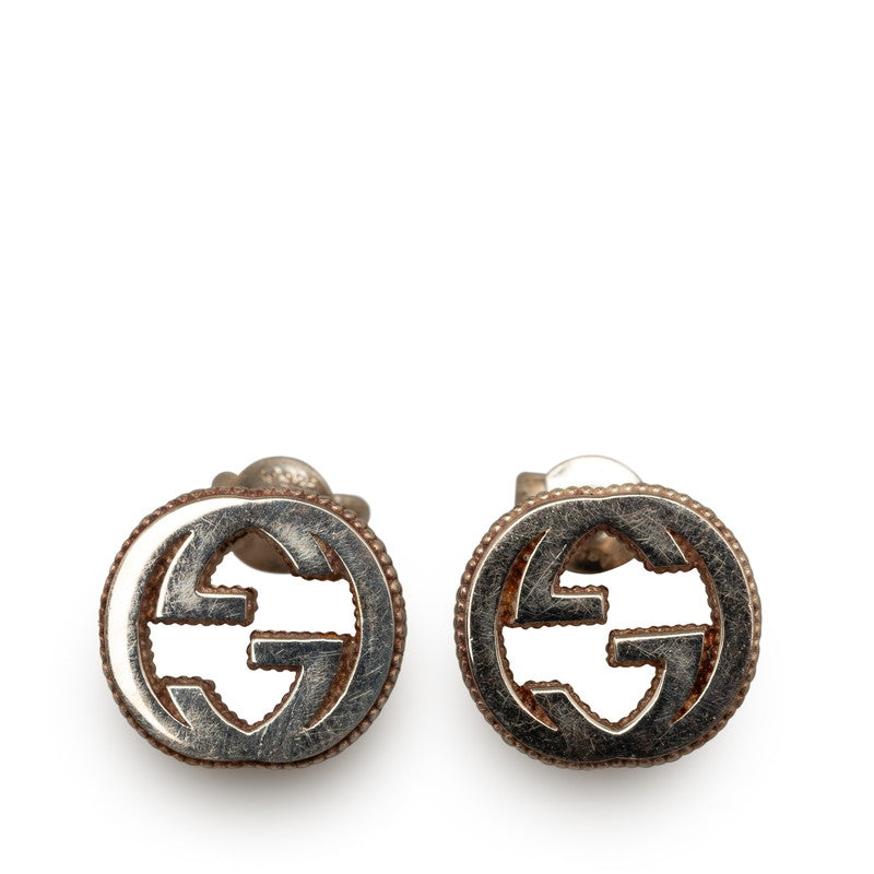 Gucci Interlocking G Earrings SV925 Silver in Very Good Condition