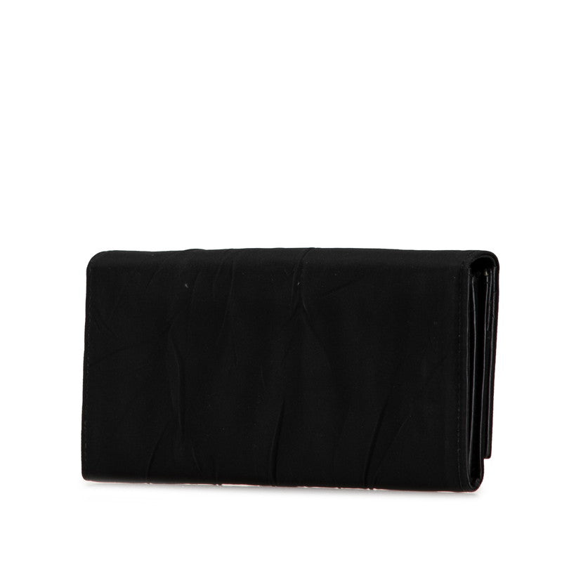 Prada Nylon Leather Logo Long Wallet