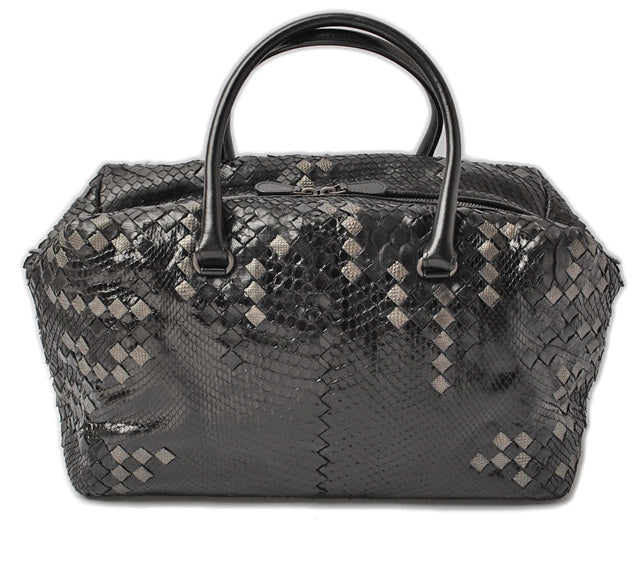 Bottega Veneta Nappa/Python Handbag/Boston Bag 229913