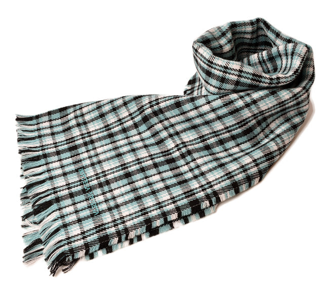 Bottega Veneta Wool Scarf Light Blue/Black