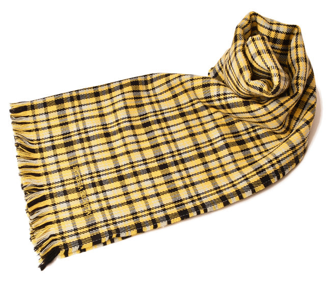 Bottega Veneta Wool Scarf Yellow/Black in Pristine Condition