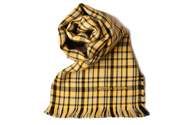 Bottega Veneta Wool Scarf Yellow/Black in Pristine Condition