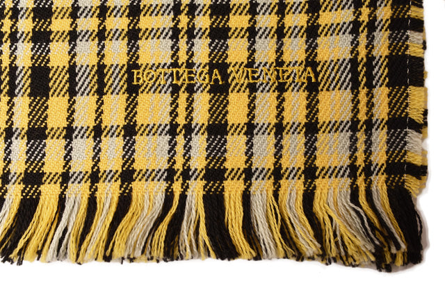 Bottega Veneta Wool Scarf Yellow/Black in Pristine Condition