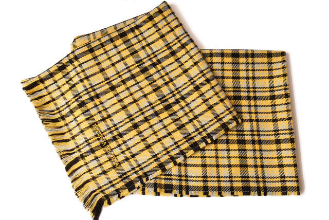 Bottega Veneta Wool Scarf Yellow/Black in Pristine Condition