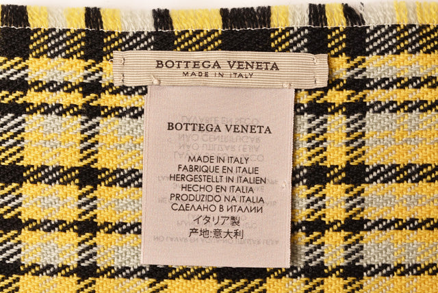 Bottega Veneta Wool Scarf Yellow/Black in Pristine Condition