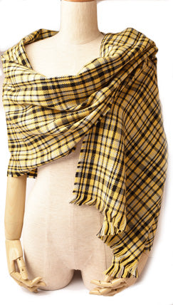 Bottega Veneta Wool Scarf Yellow/Black in Pristine Condition