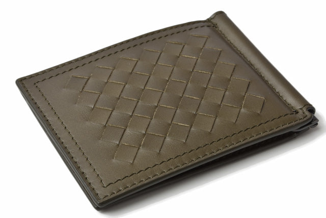 Bottega Veneta Calf Leather Wallet/Money Clip Army Green