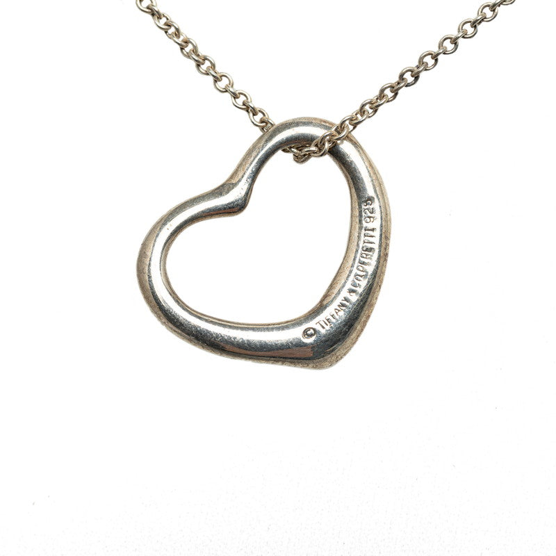 Tiffany & Co Open Heart Necklace SV925 Silver in Very Good Condition