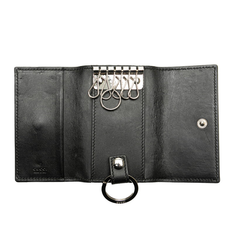 Gucci GG Supreme Key Case 406559 Black Beige