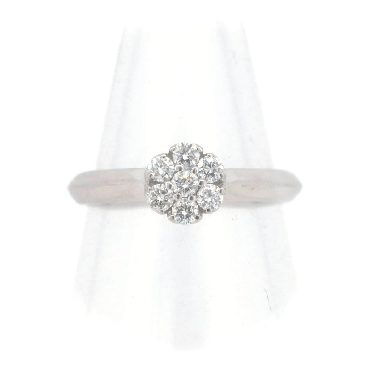 Pre-owned Ponte Vecchio Diamond Ring 0.28CT K18WG 9.5 in Great Condition