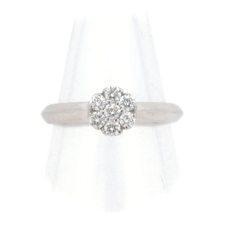 Pre-owned Ponte Vecchio Diamond Ring 0.28CT K18WG 9.5 in Great Condition