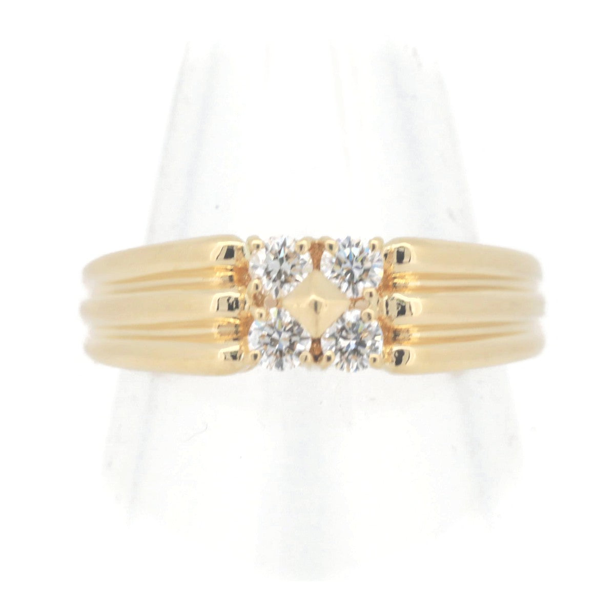 Dior Diamond Ring 0.18CT K18YG Size 10