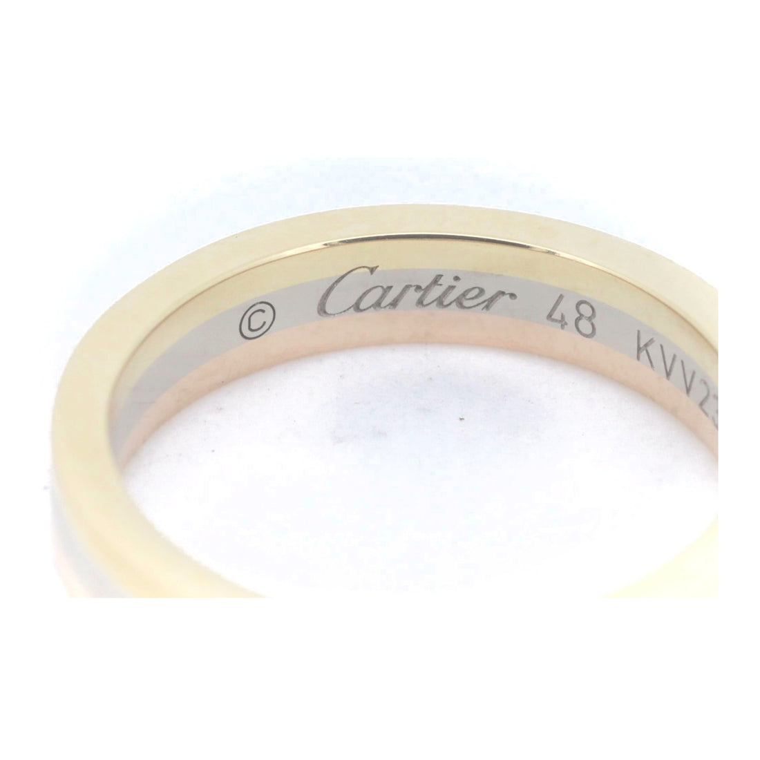 Cartier Vendome Ring K18YG/K18WG/K18PG Size 8 in Great Condition