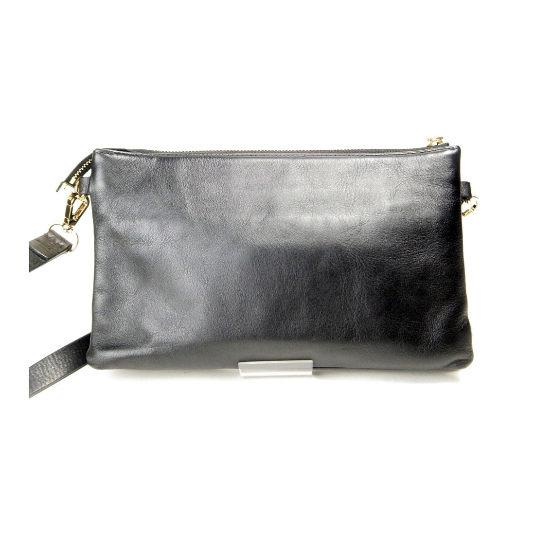 ADMJ Leather Shoulder Bag Black for Women