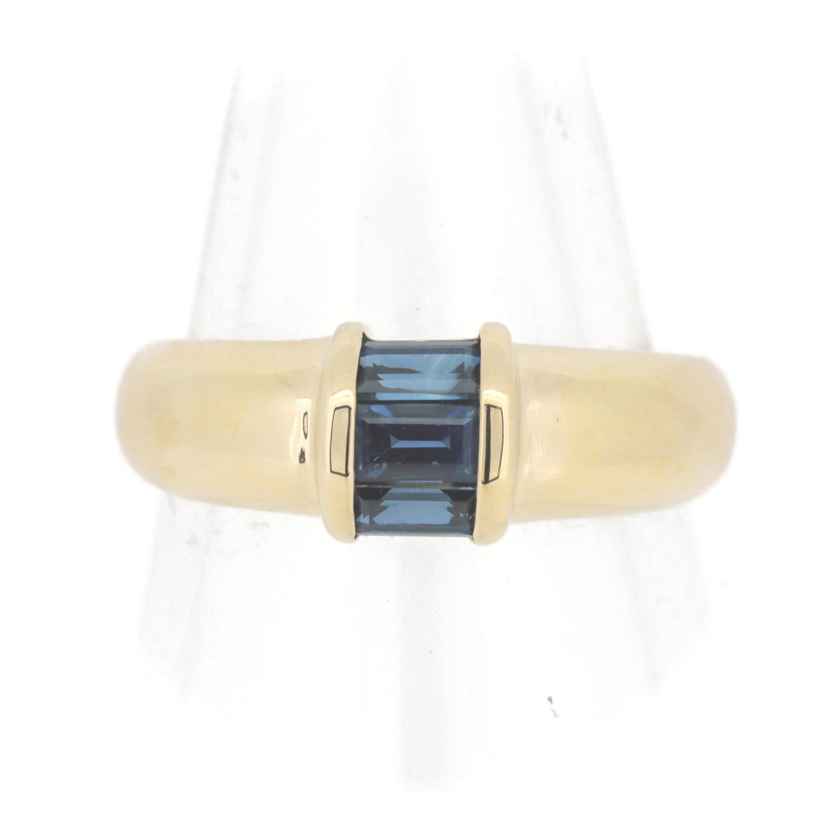 Tiffany & Co Sapphire Ring K18 Yellow Gold Size 8 in Great Condition