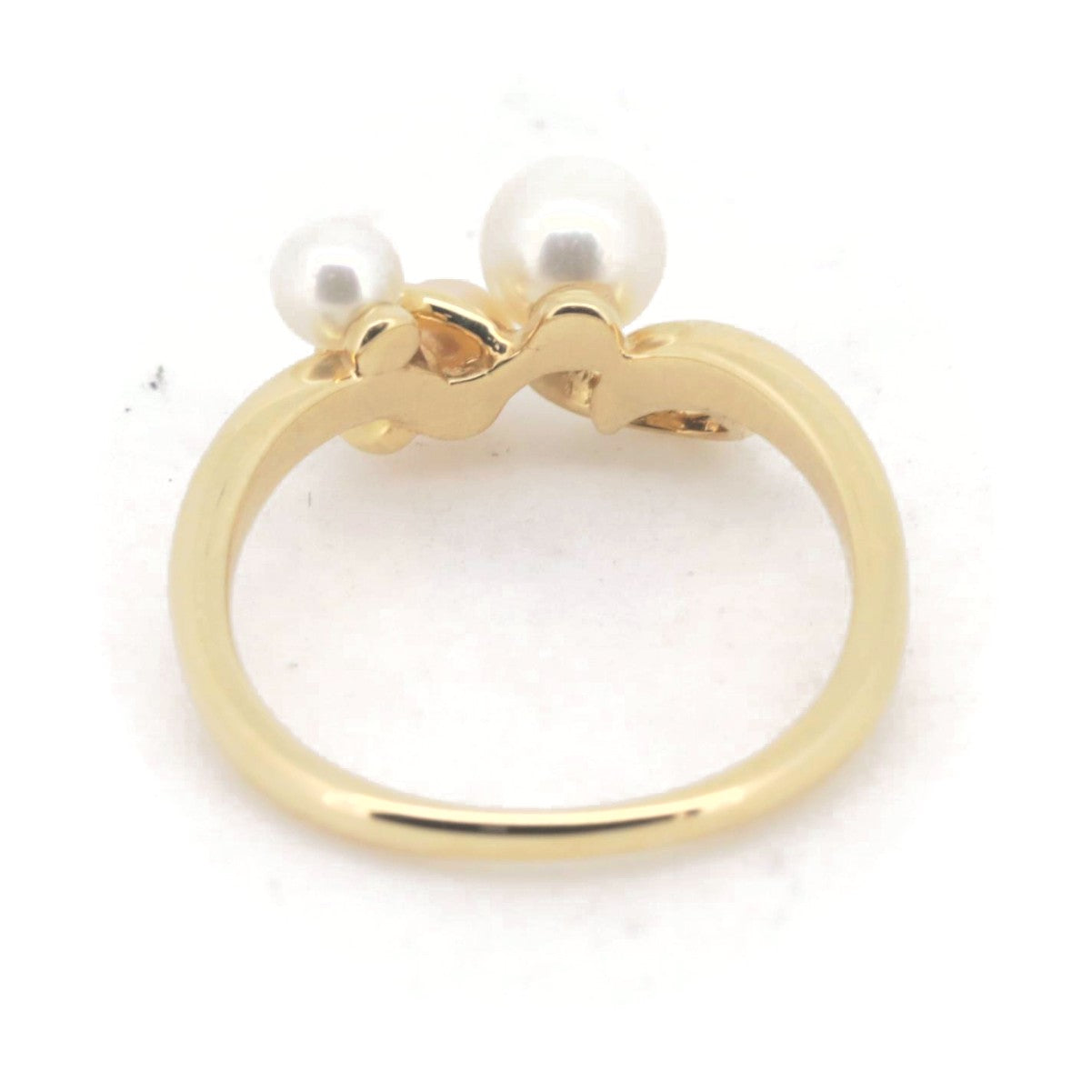 Tasaki K18YG Yellow Gold Pearl Ring Size 8 in Great Condition