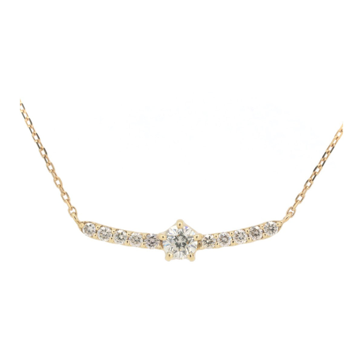 Festaria Wish Upon a Star Diamond Necklace 0.252CT 0.18CT K18YG in Great Condition