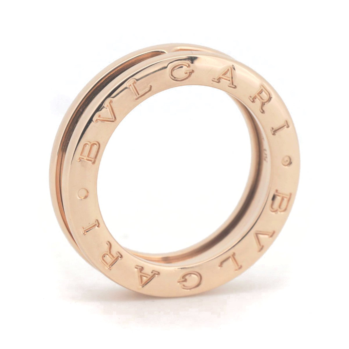 Bvlgari B-Zero1 XS Ring 18K Pink Gold Size 10 in Great Condition