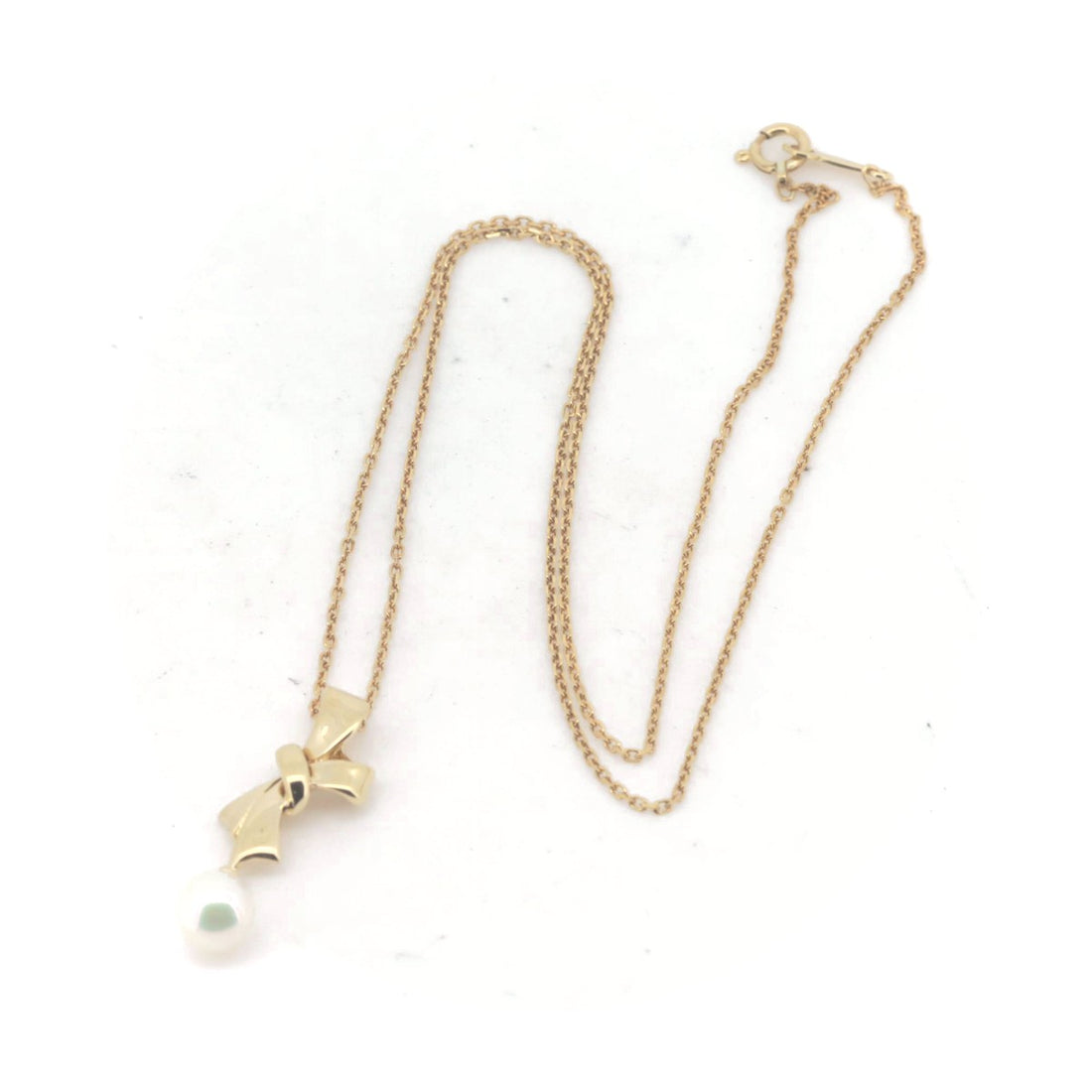 Mikimoto K18YG Yellow Gold 6.3mm Pearl Necklace in Great Condition