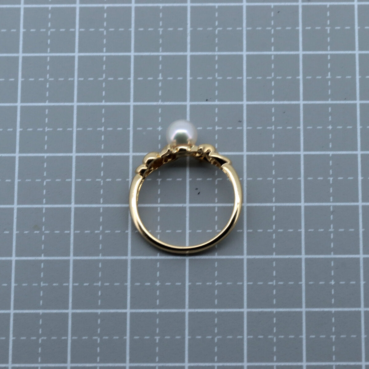 Tasaki K18YG Yellow Gold Pearl Diamond Ring in Great Condition