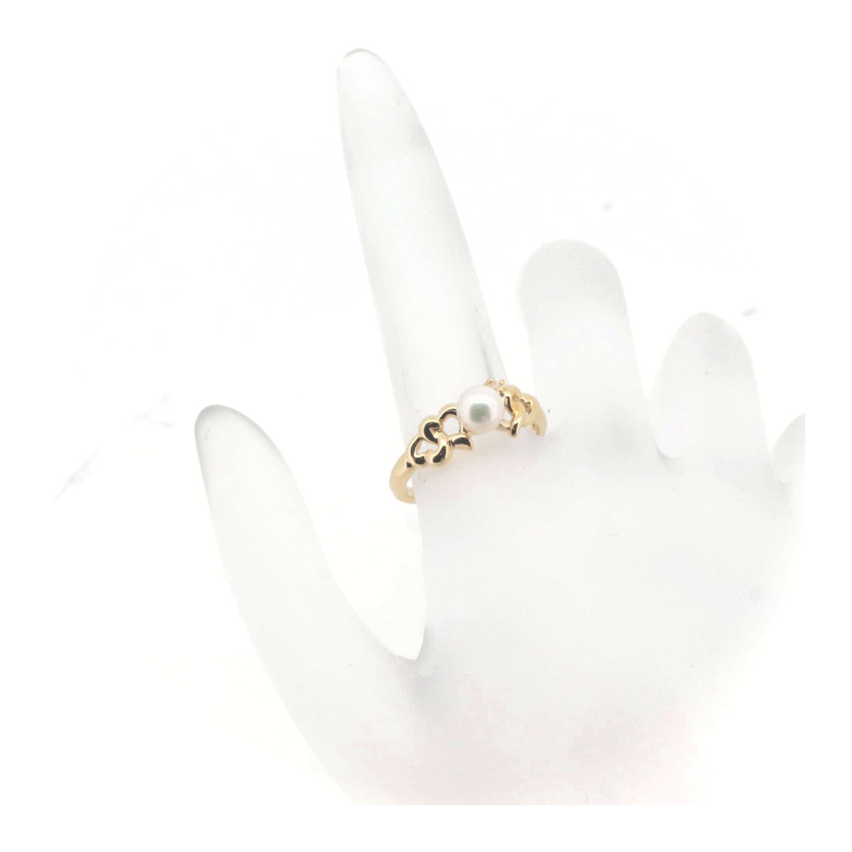 Tasaki K18YG Yellow Gold Pearl Diamond Ring in Great Condition