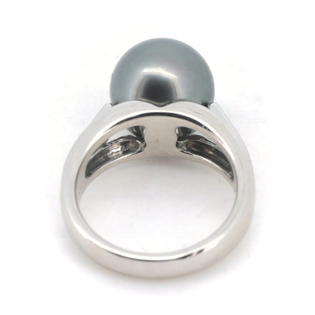 Tasaki PT900 Platinum Pearl Diamond Ring Size 12 in Great Condition