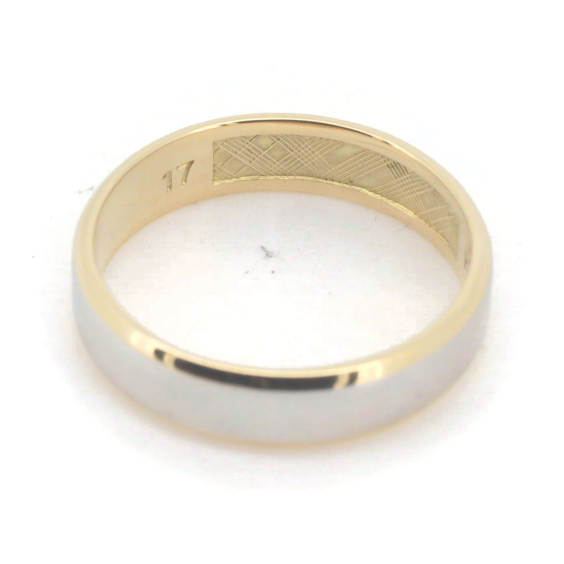 Burberry Logo Motif Ring K18/PT1000 Size 17 in Great Condition