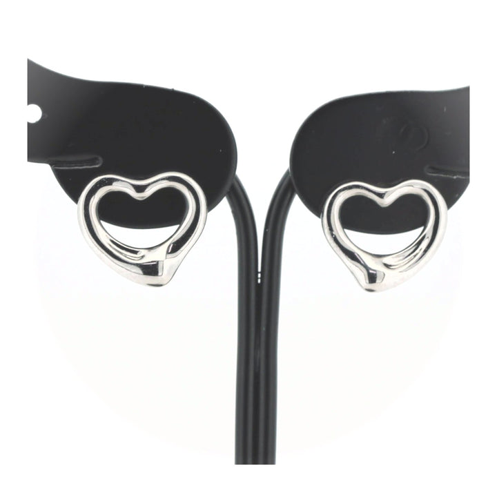 Tiffany & Co PT950 Open Heart Earrings in Great Condition