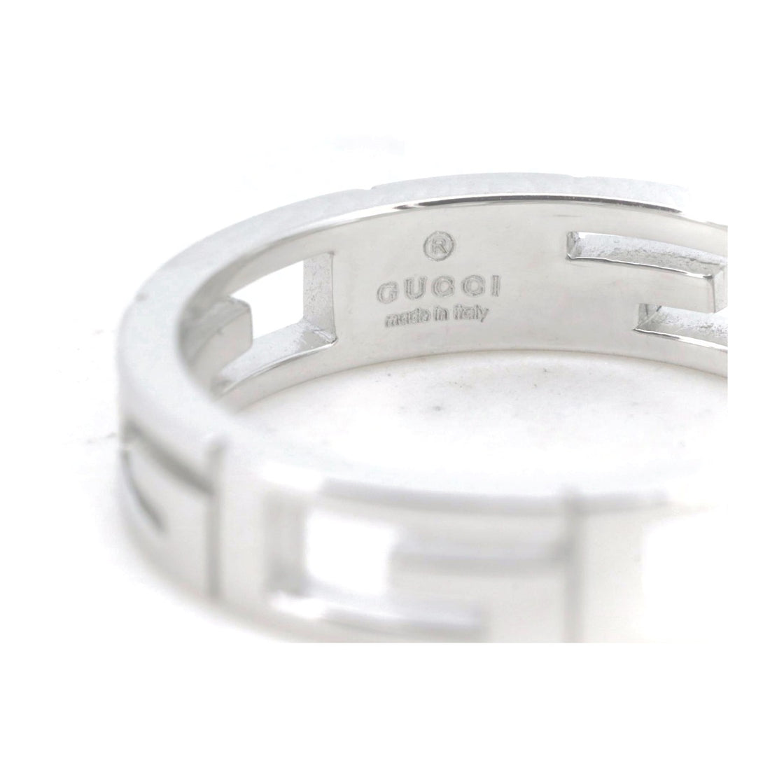 Gucci G Motif Ring K18WG 13 in Great Condition