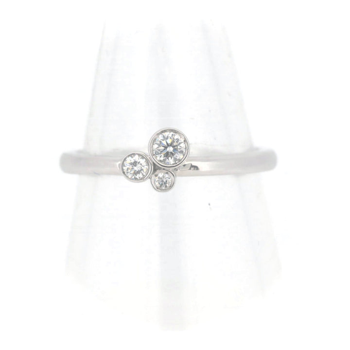 Pre-owned Ponte Vecchio Diamond Ring 0.16CT K18WG Size 12 in Great Condition