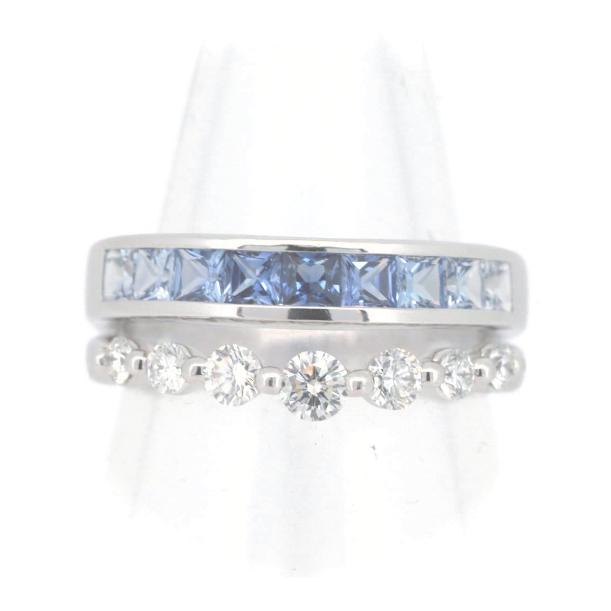 Sapphire Diamond Ring K18WG 11 Size