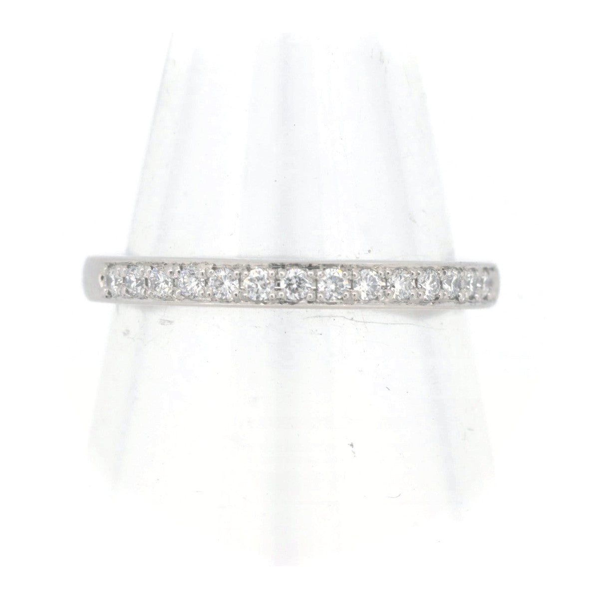 PT950 Platinum Half Eternity Diamond Ring Size 8 in Great Condition