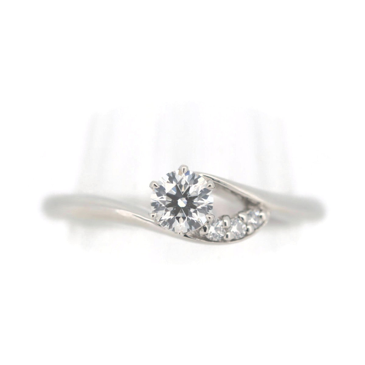 Lazare Diamond Ring PT950 0.25CT E SI1 0.02CT Size 9