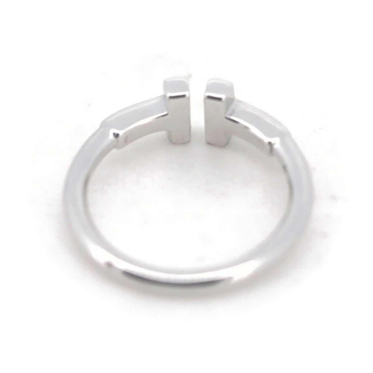 Tiffany T Wire Ring 18K White Gold Size 7.5 in Great Condition