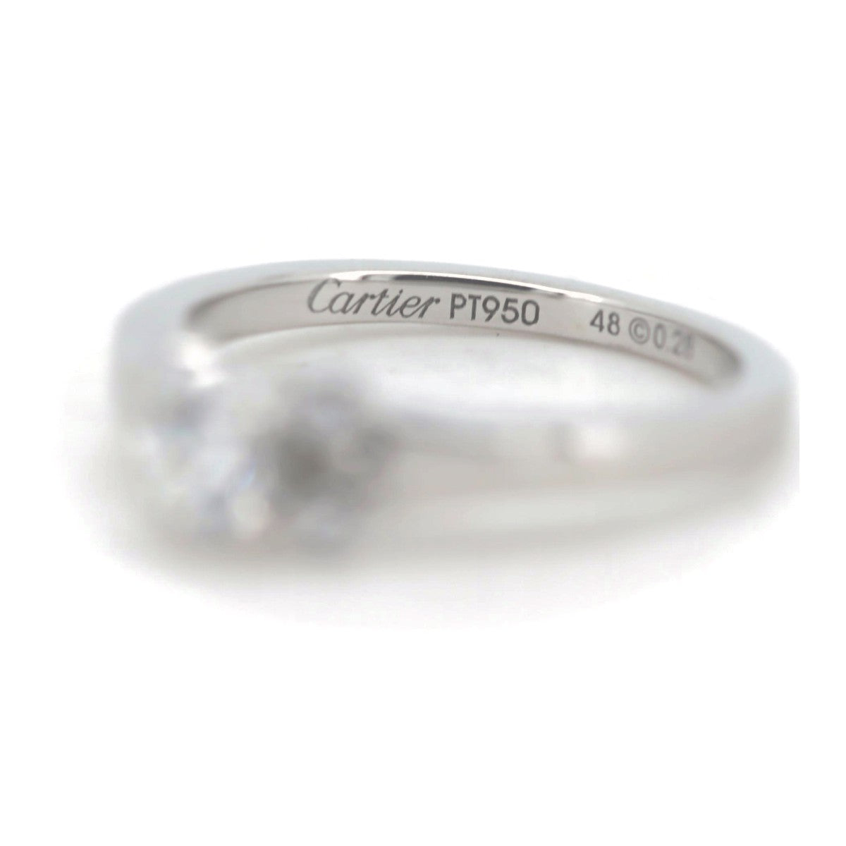 Cartier Platinum Diamond Ballerina Ring 0.28ct D VS1 EX Size 8 in Great Condition