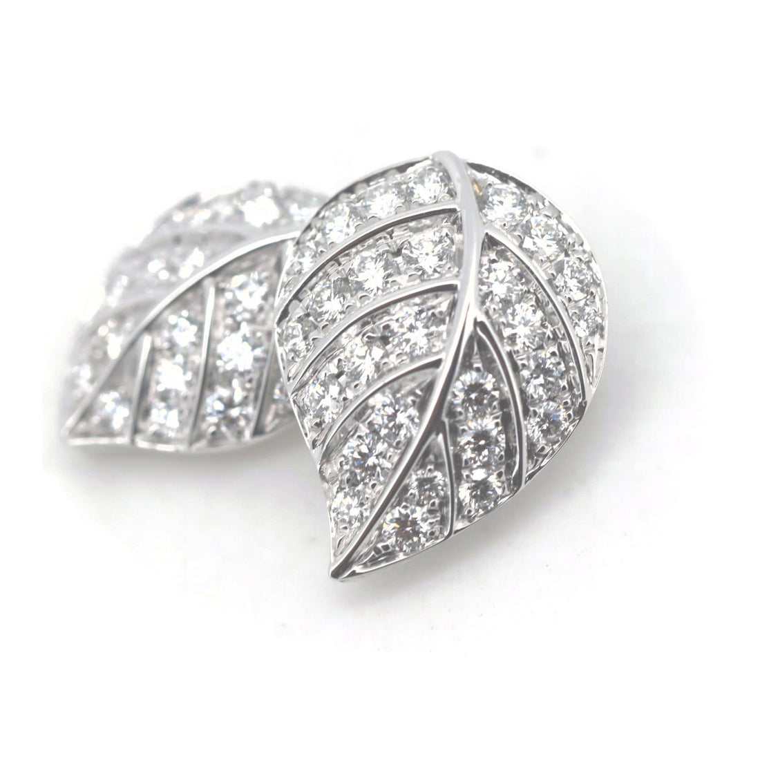 Pichiotti Diamond Pendant 0.92ct Leaf Motif K18WG White Gold