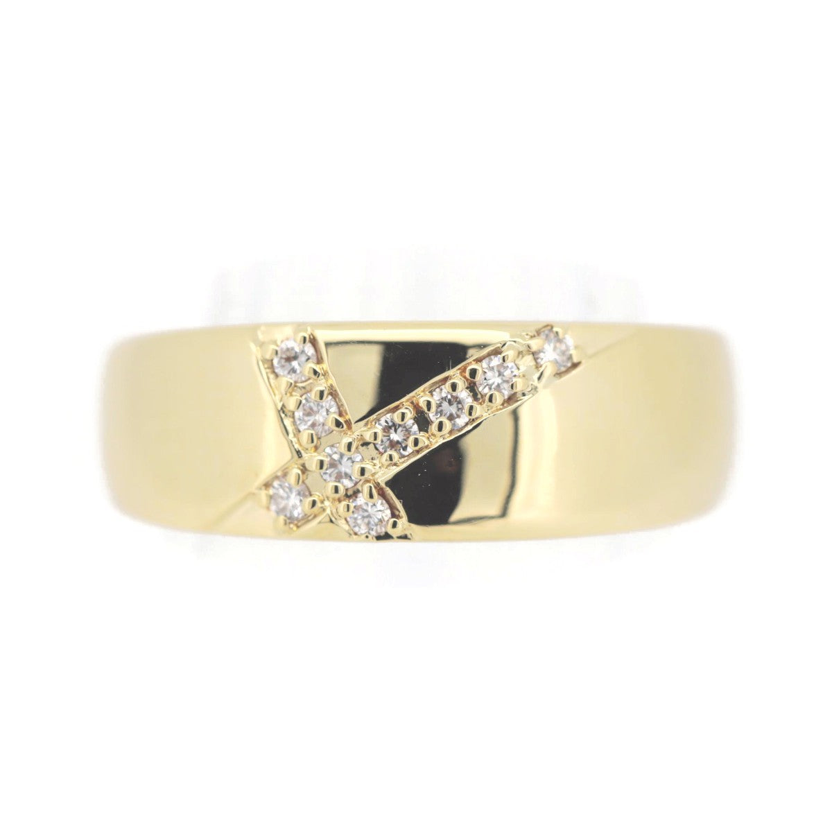 Tasaki K18YG Yellow Gold Diamond Ring 0.09ct Size 11