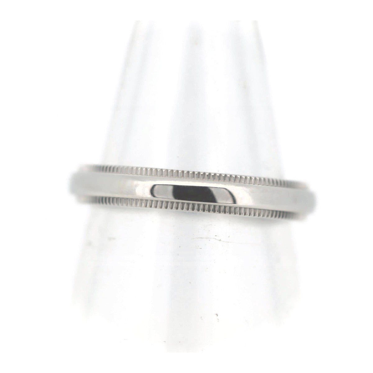 Tiffany & Co Milgrain Ring Pt950 Platinum Size 6.5 in Great Condition