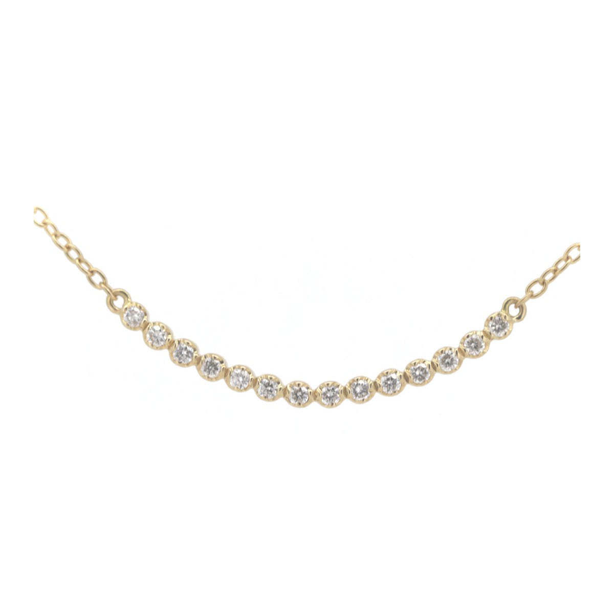 Aker Believe You Diamond Necklace 0.10ct K18YG Yellow Gold in Great Condition